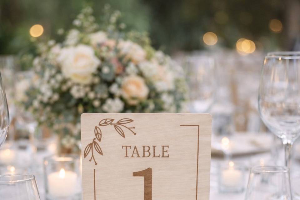 Cartel de mesa