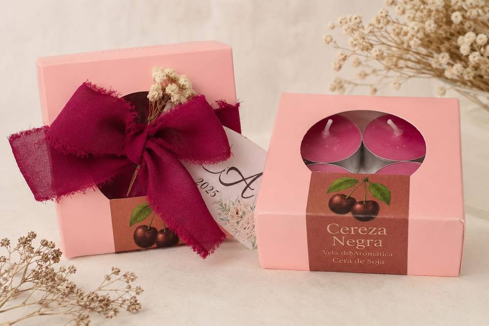 Velas de té cereza negra