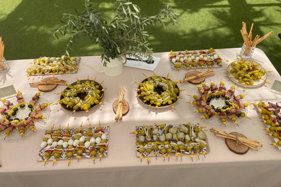 Mesas de encurtidos bodas