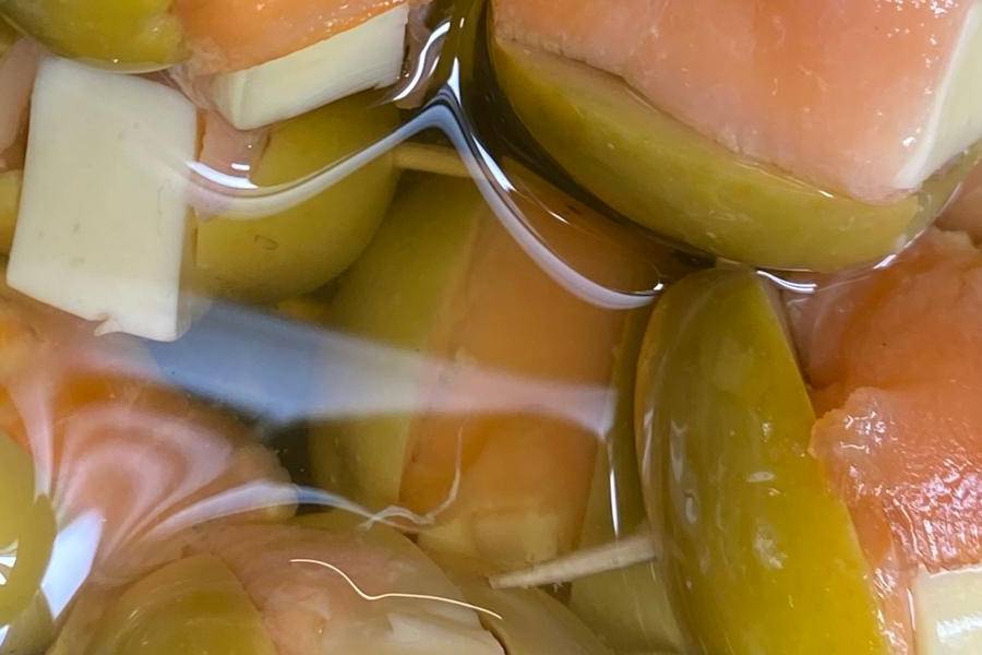 Aceituna rellena salmón queso