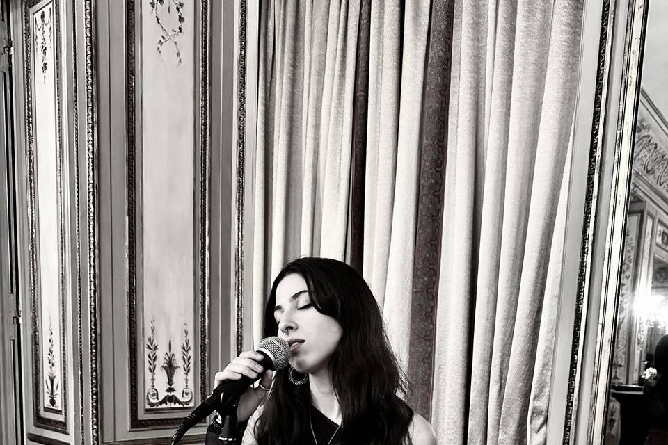 Cantante en un evento