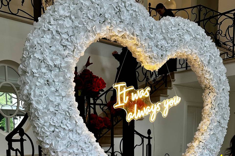 Pedida de mano decorada
