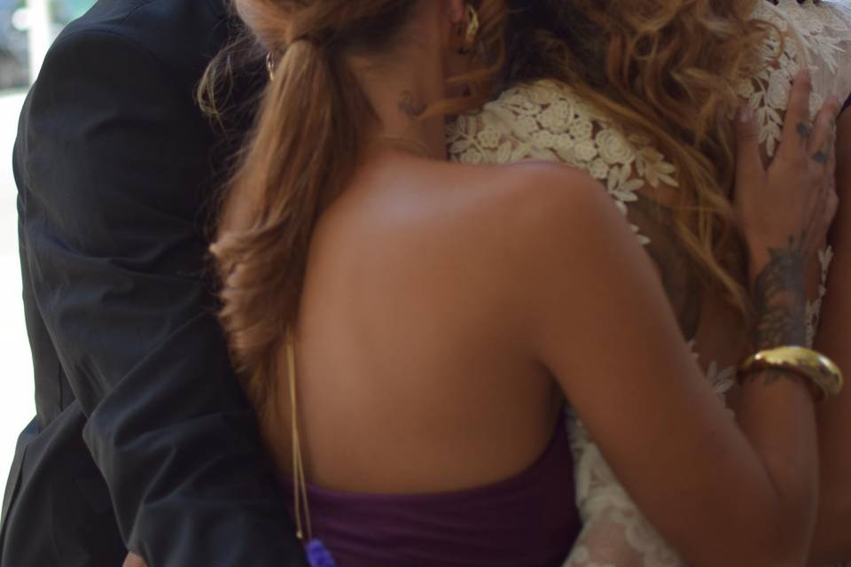 Damas de honor con la novia