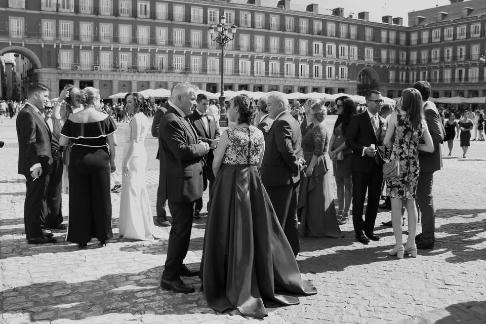 En la Plaza Mayor de Madrid