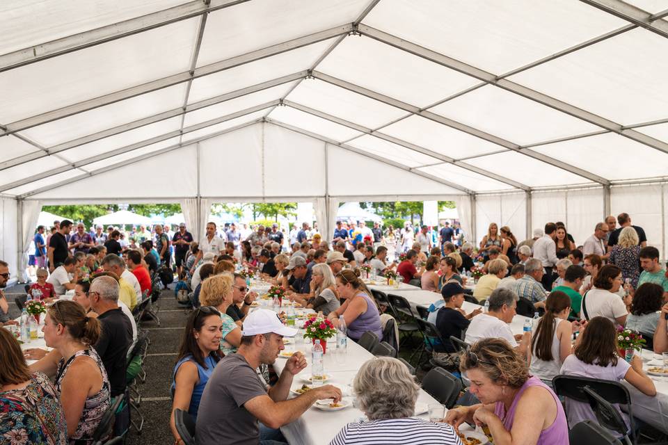 Comida evento fiesta de pueblo