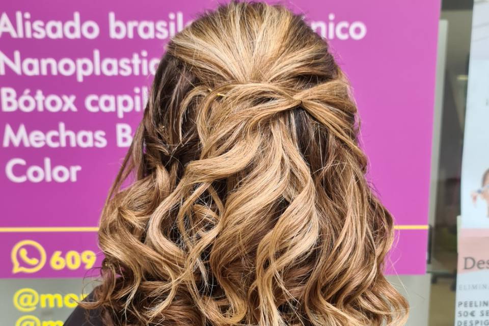 Recogido con ondas