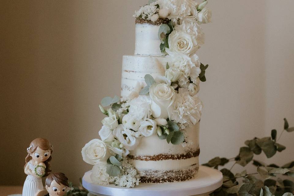 Tarta Semi Naked con Cascada