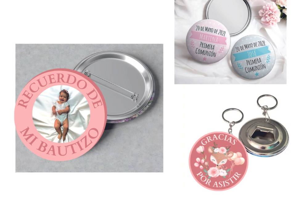 Chapas, imanes,espejos
