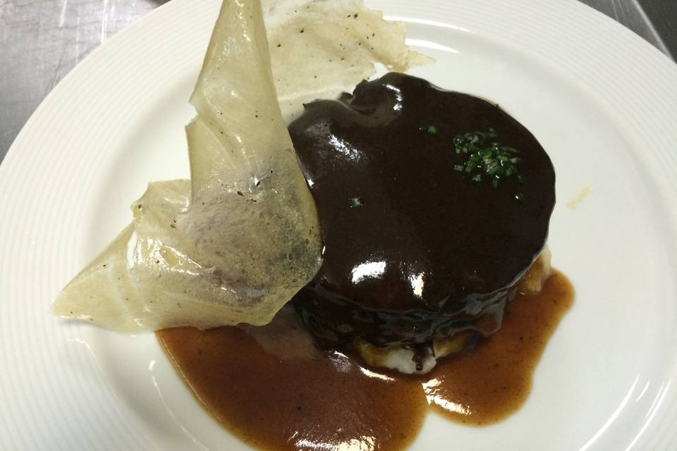 Rabo de toro con cristal patat