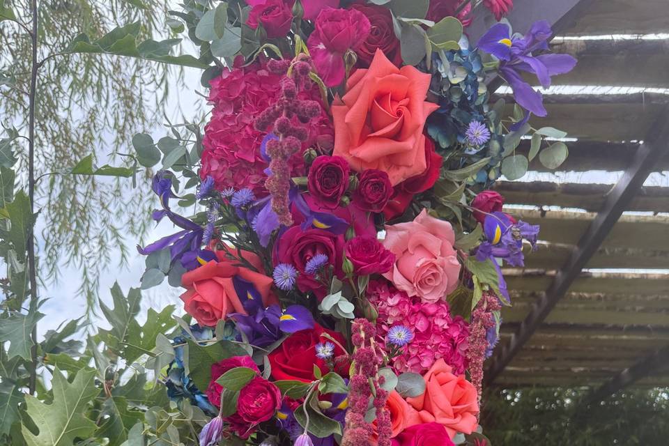 Columna arco floral