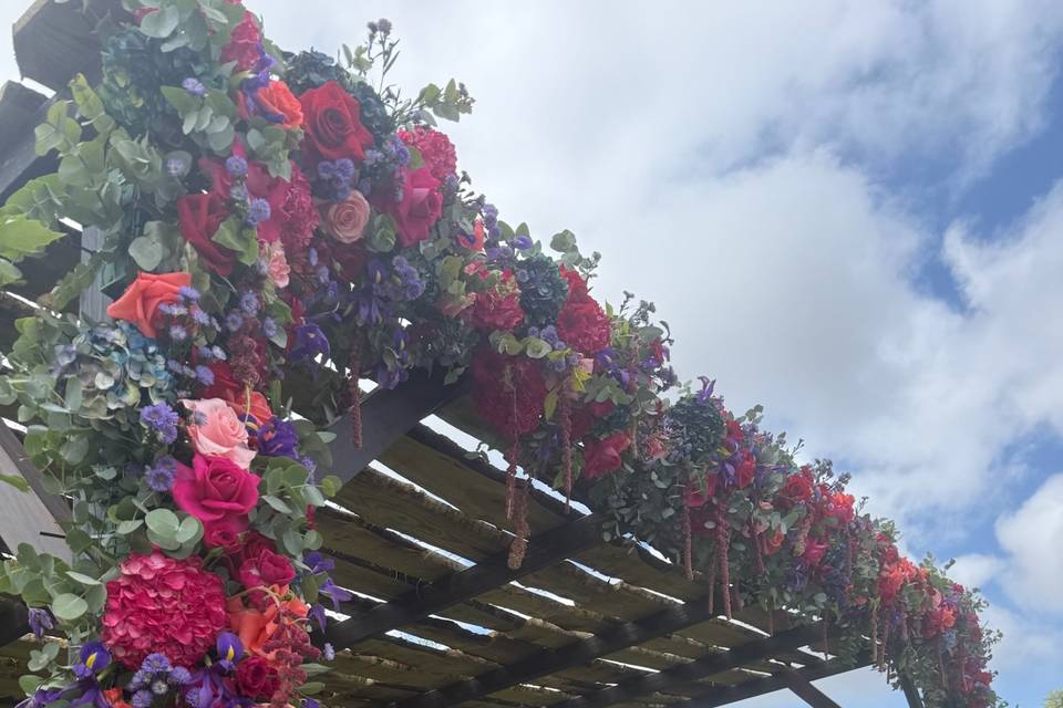 Columna arco floral