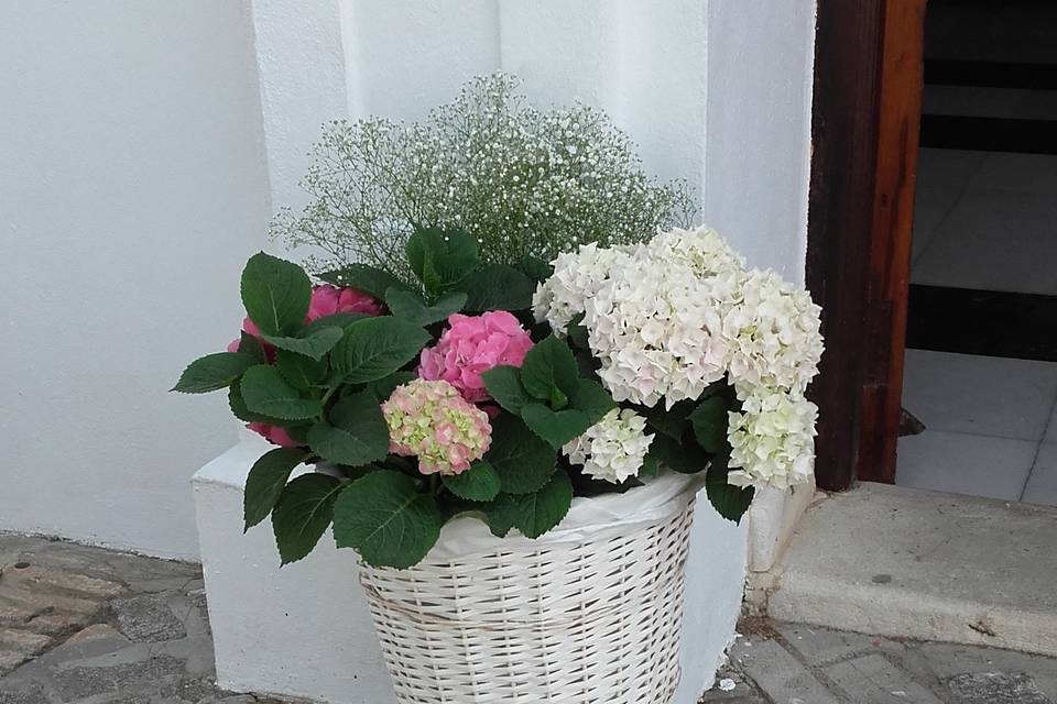 Detalle de decoración de boda civil