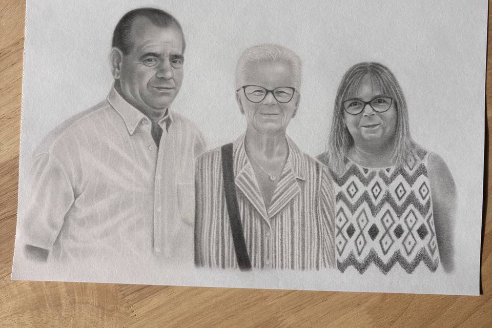 Retrato realista montaje