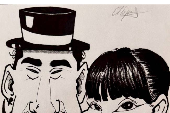 Caricatura pareja