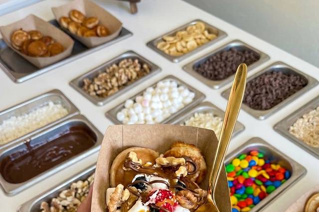 Mini Pancakes con toppings