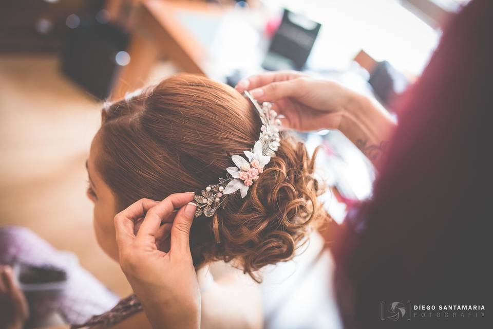 Maquillaje y peinado de boda