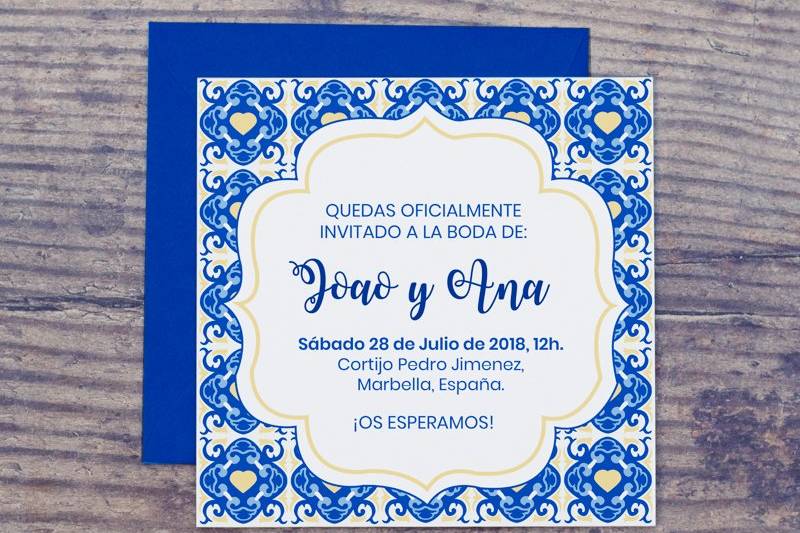 Invitación estilo Portugal