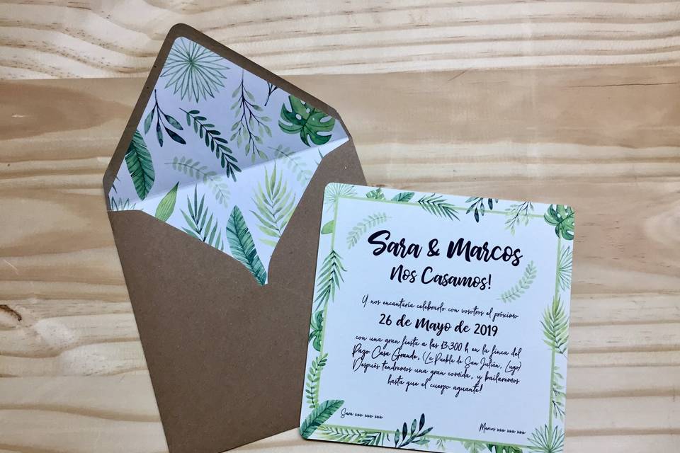 Invitación floral de primavera