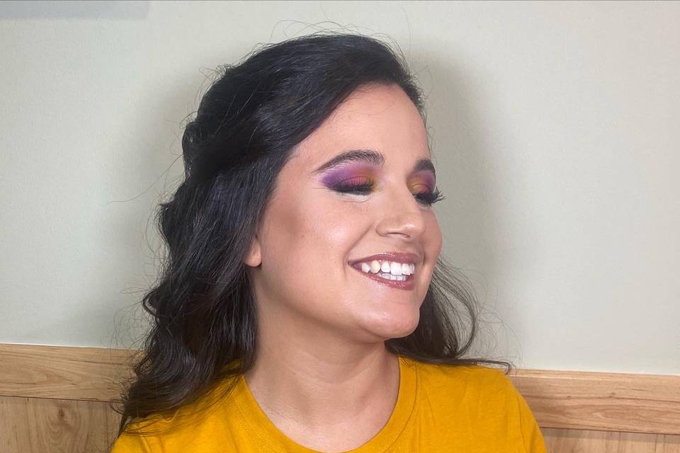 Maquillaje multicolor