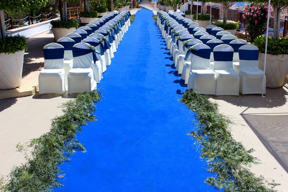 Alfombra azul