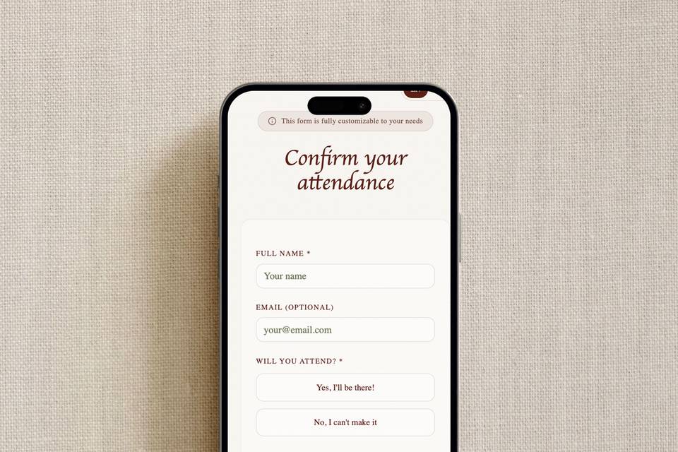 RSVP personalizado