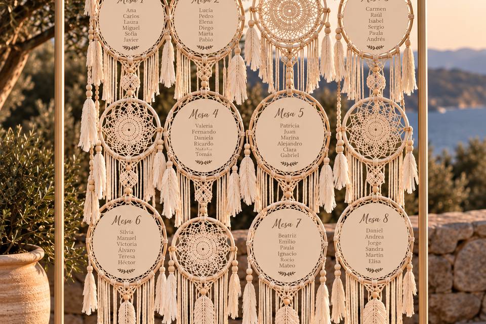 Seating Plan Boho
