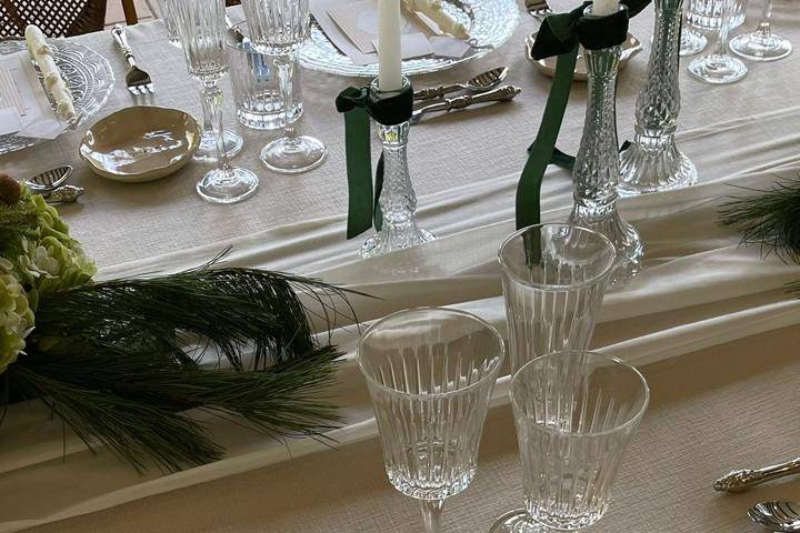 Vela de cirio con flores