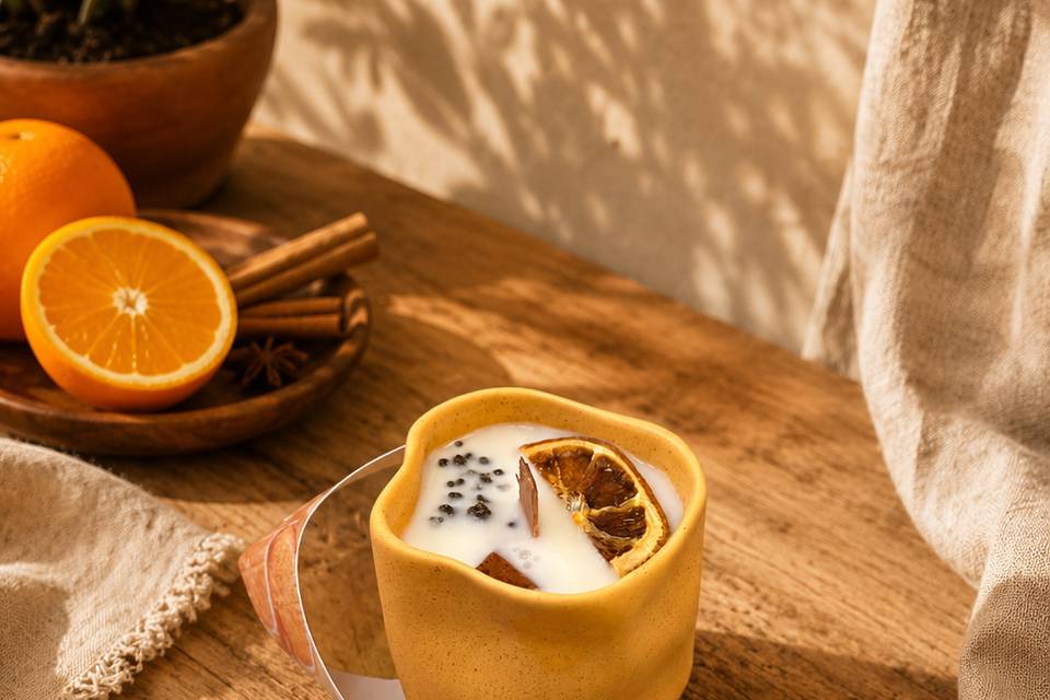 Vela ceramica organic