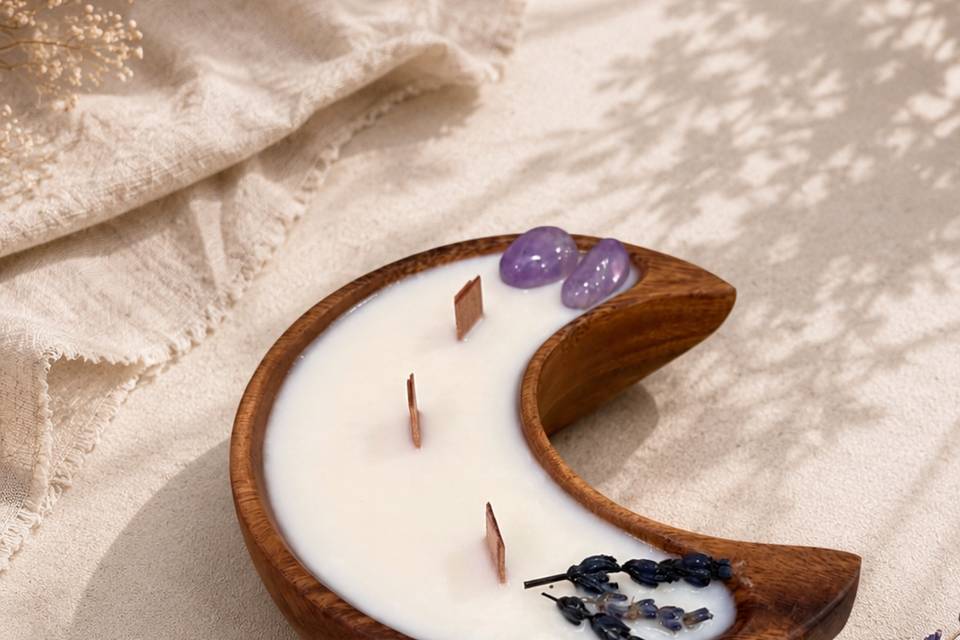 Vela luna madera