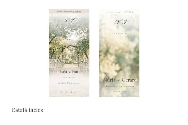 Castellano y catalán en la misma invitación, los dos incluidos