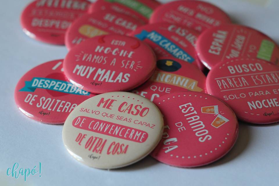 Chapas para despedida de soltera