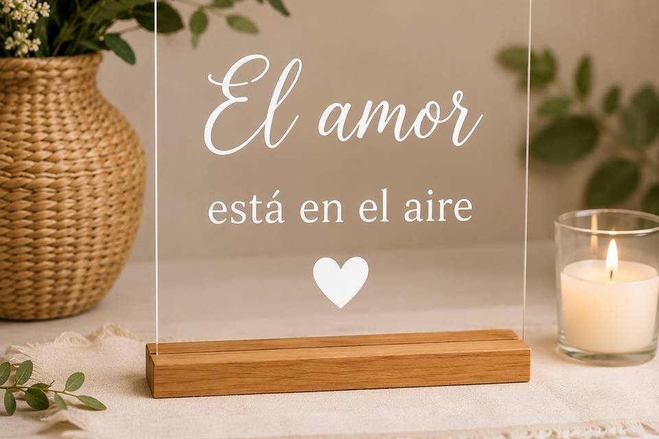 Cartel el amor esta en el aire