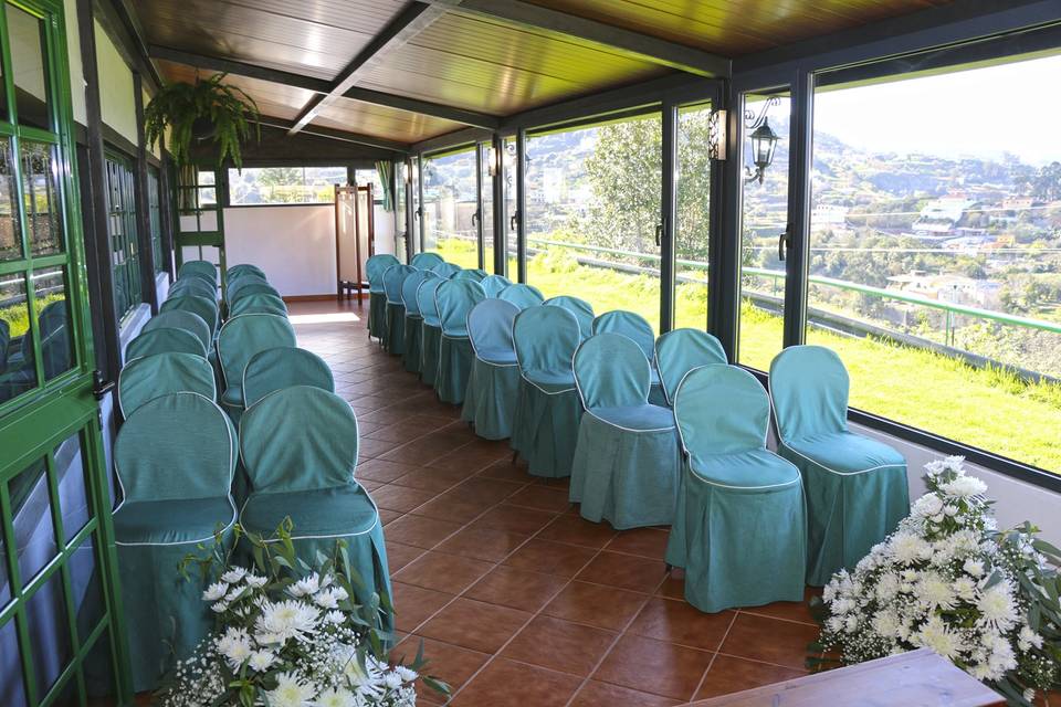 Vista terraza para ceremonia