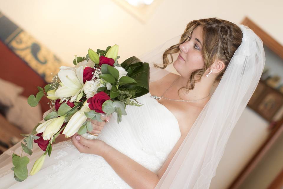 Novia antes de la ceremonia