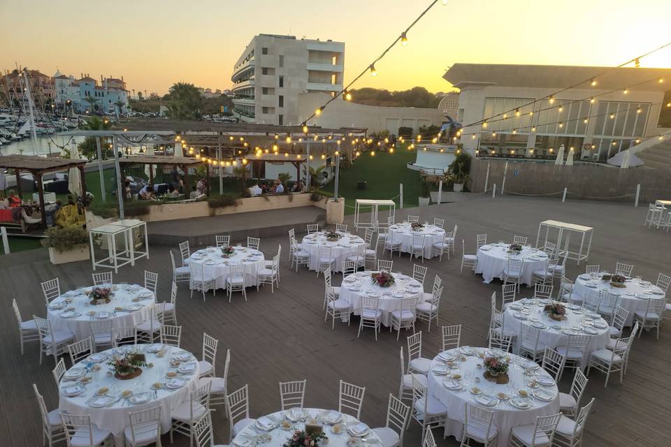 Banquete al exterior