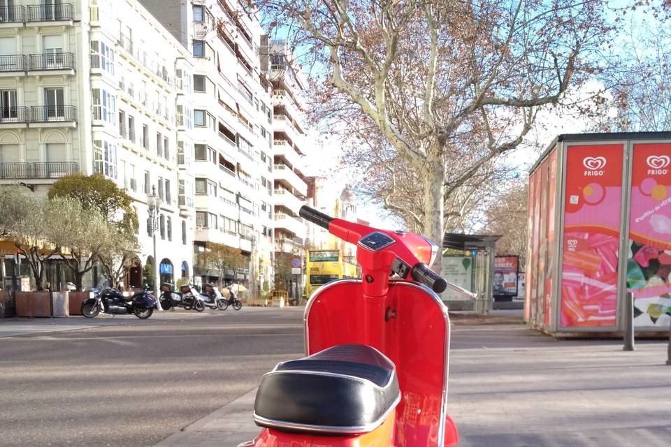 Vespa in the street