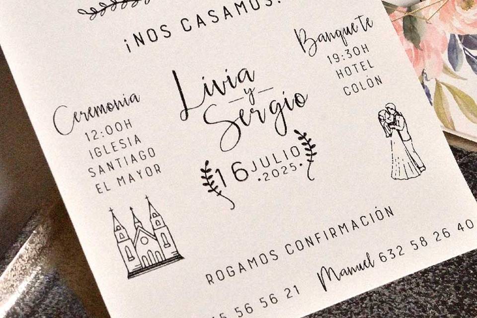 Invitación de boda