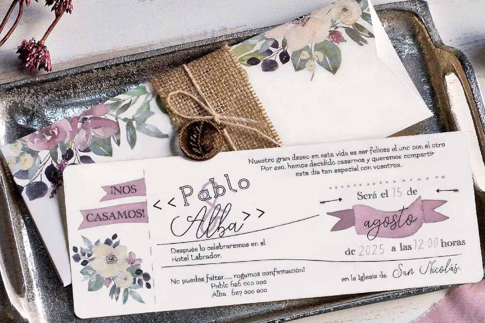 Invitación de boda