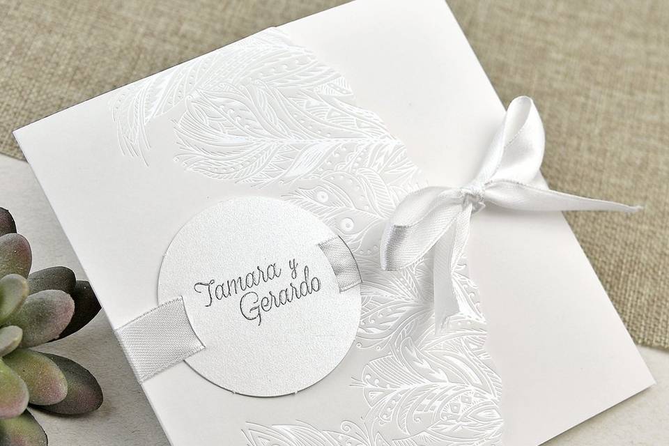 Invitación de boda elegante