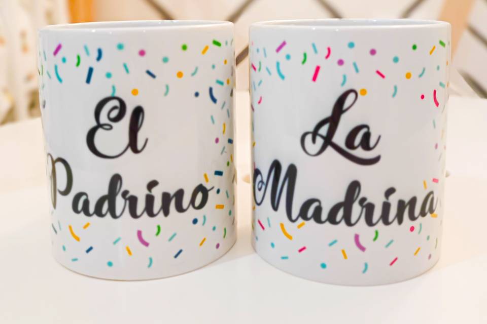 Tazas para padrinos y madrinas