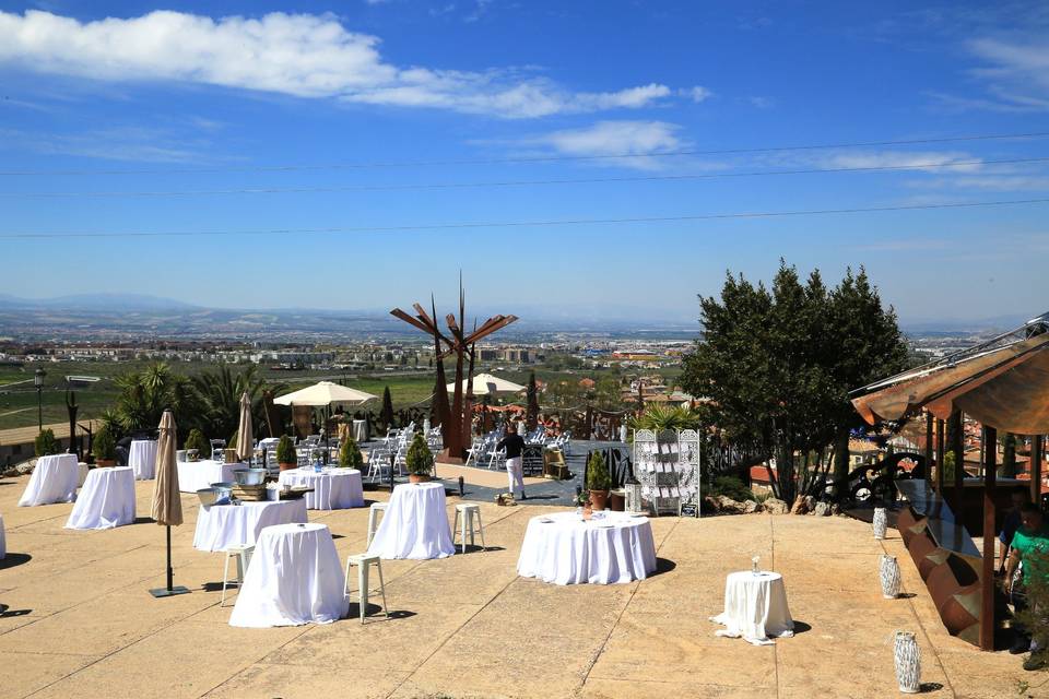 Cóctel en la terraza panorámica