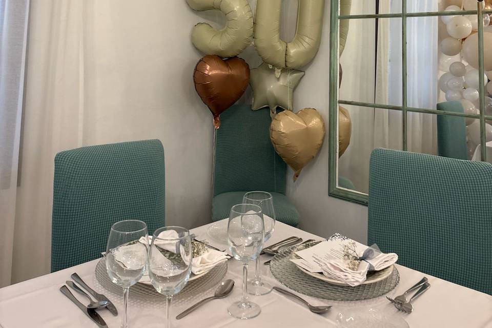 Detalle globos bodas de oro