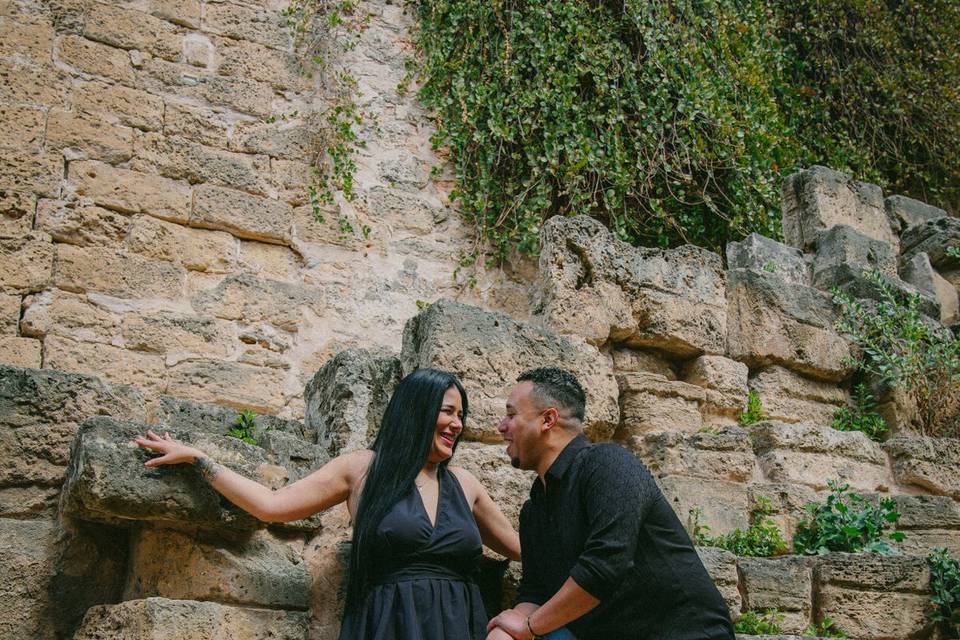Fotos en rocas antiguas