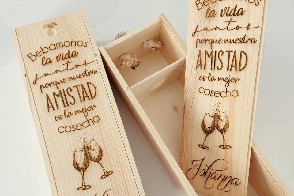 Caja para botella de vino