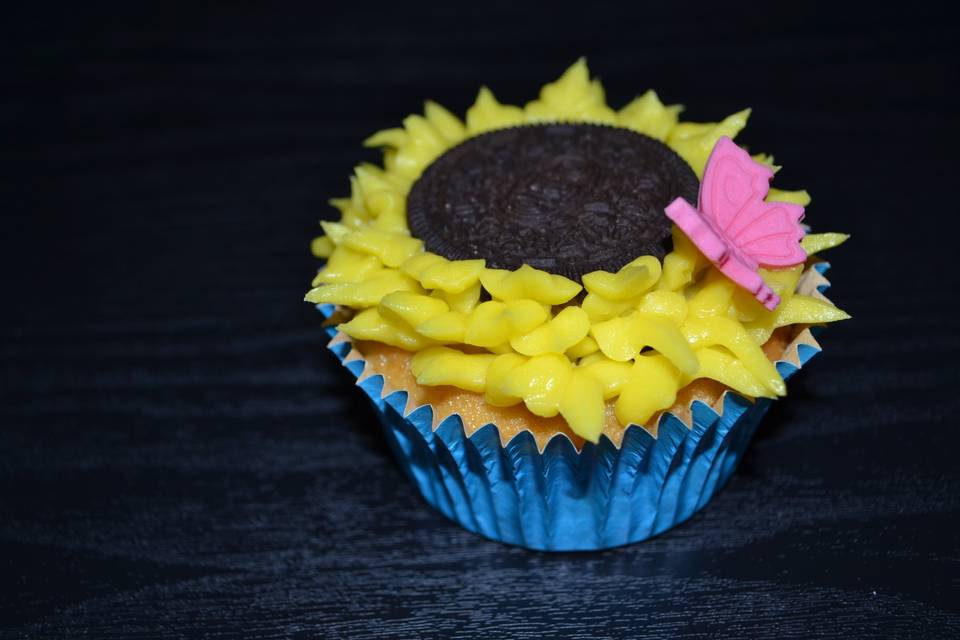 Cupcake girasol