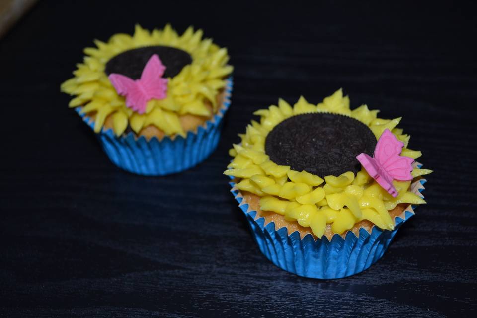 Cupcake girasol