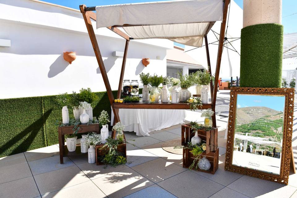 Boda de octubre en la terraza