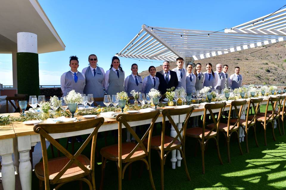 Boda de octubre en la terraza