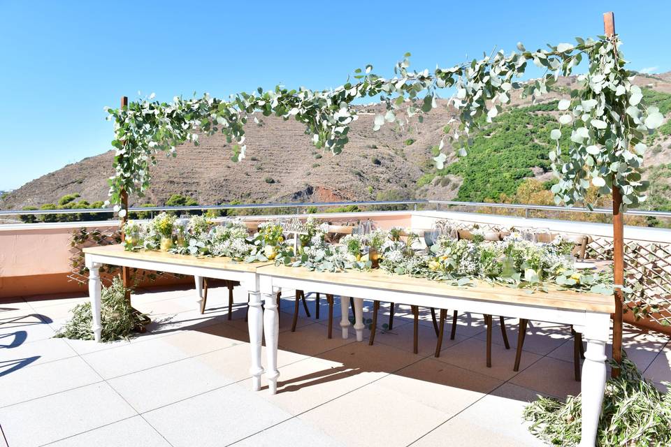 Boda de octubre en la terraza