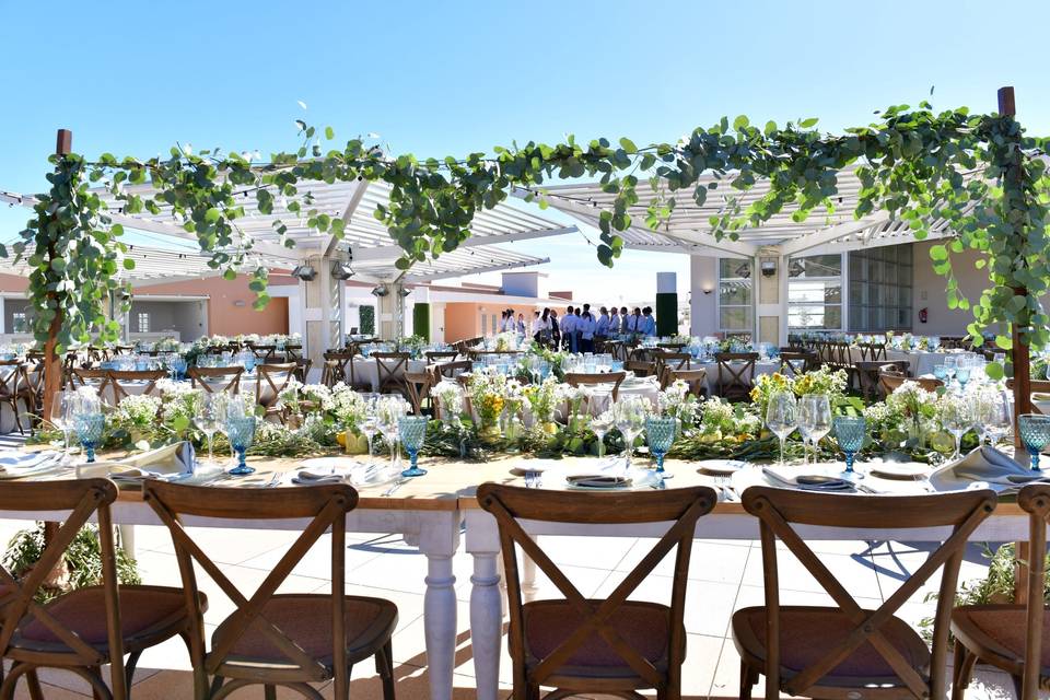 Boda de octubre en la terraza